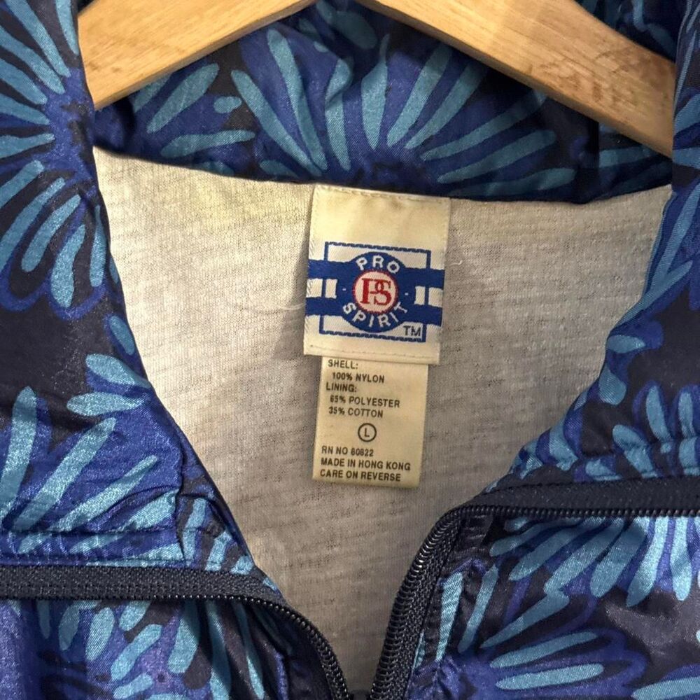 Pro Spirit Women's Blue Flowers Jacket Large - Picture 4 of 6